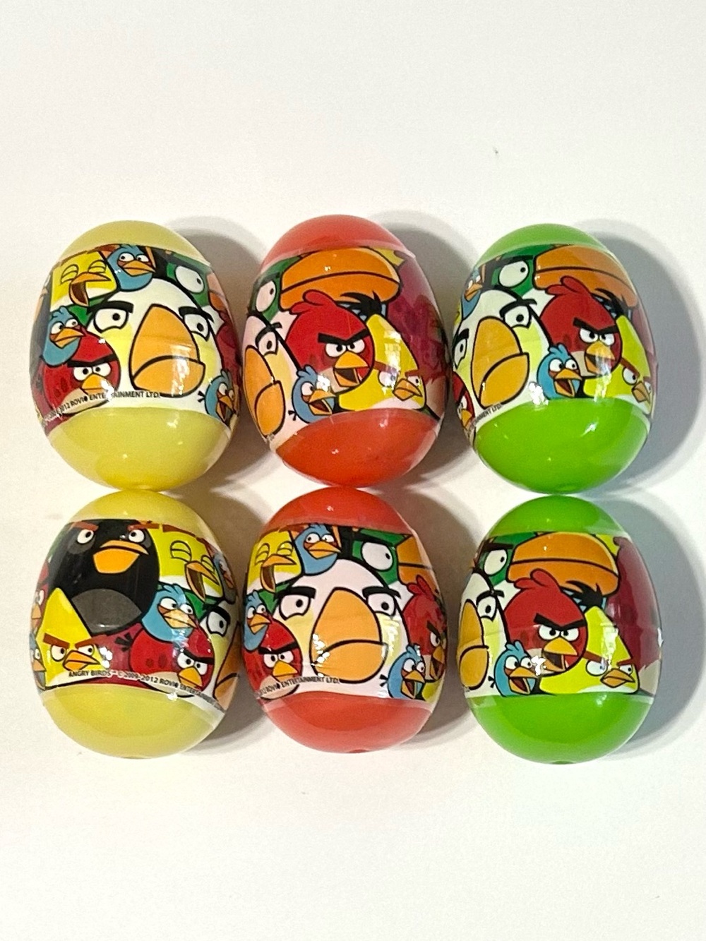 4/$20 - 6 Angry Birds Plastic Eggs - Surprise Treats - Stickers? Loot Bags